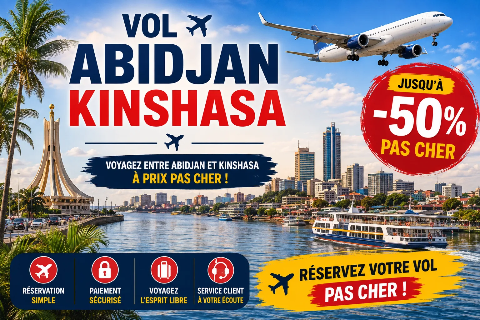 Vol Abidjan Kinshasa
