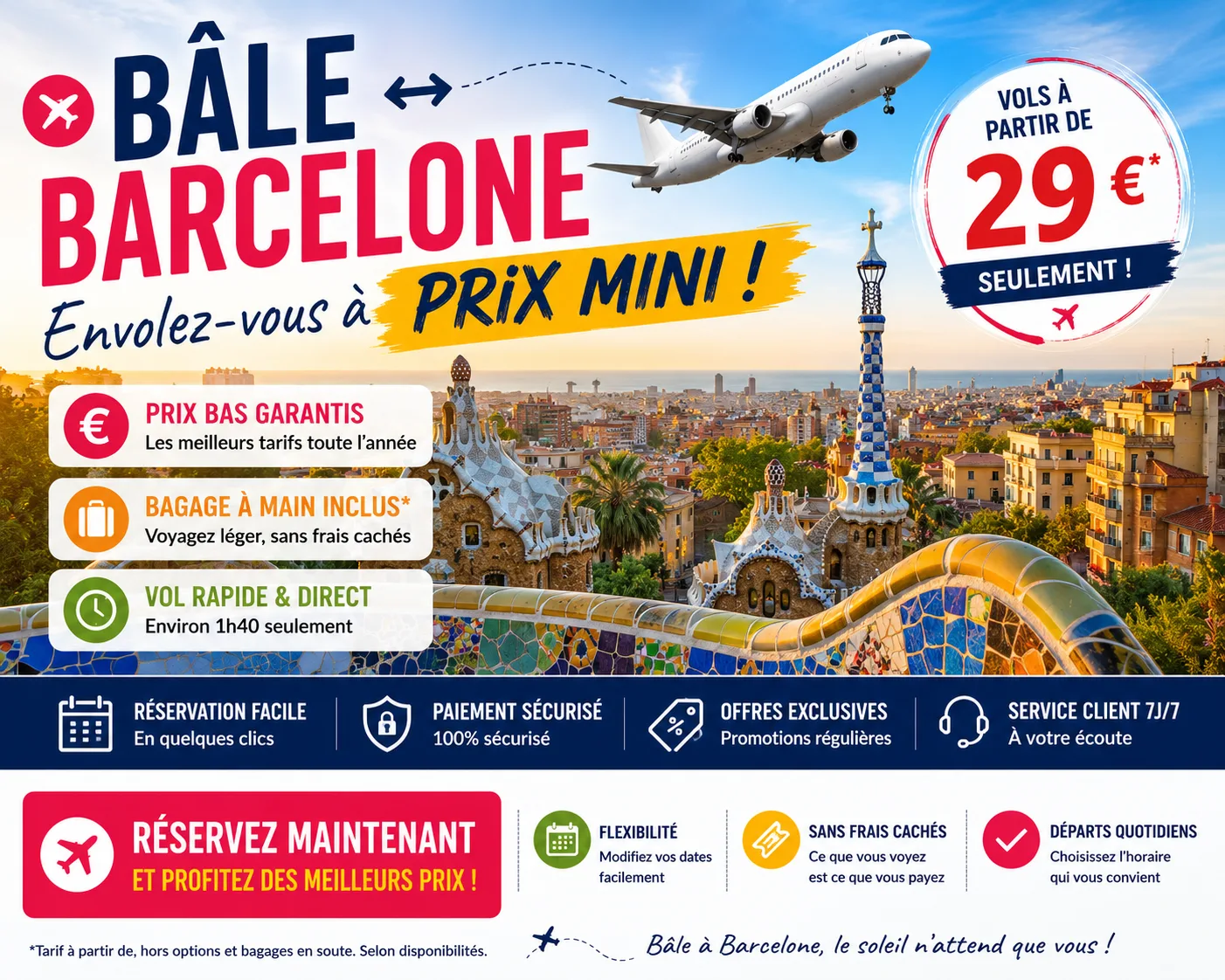 Bâle Barcelone en avion