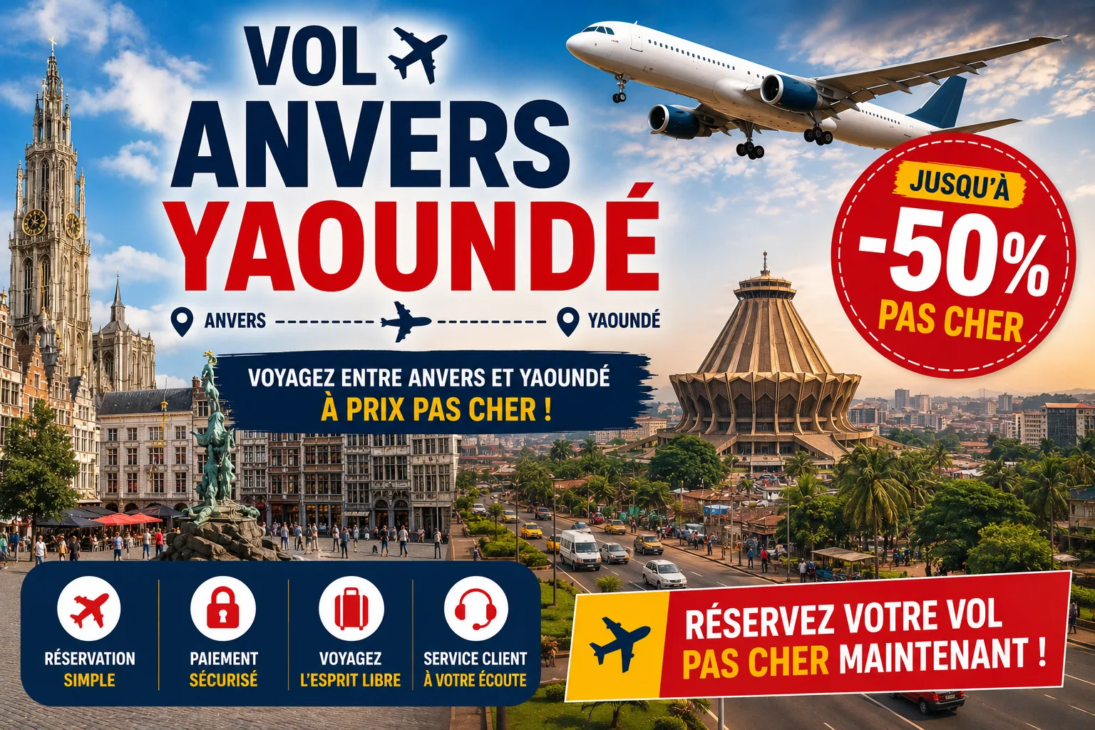 Vol Anvers Yaoundé