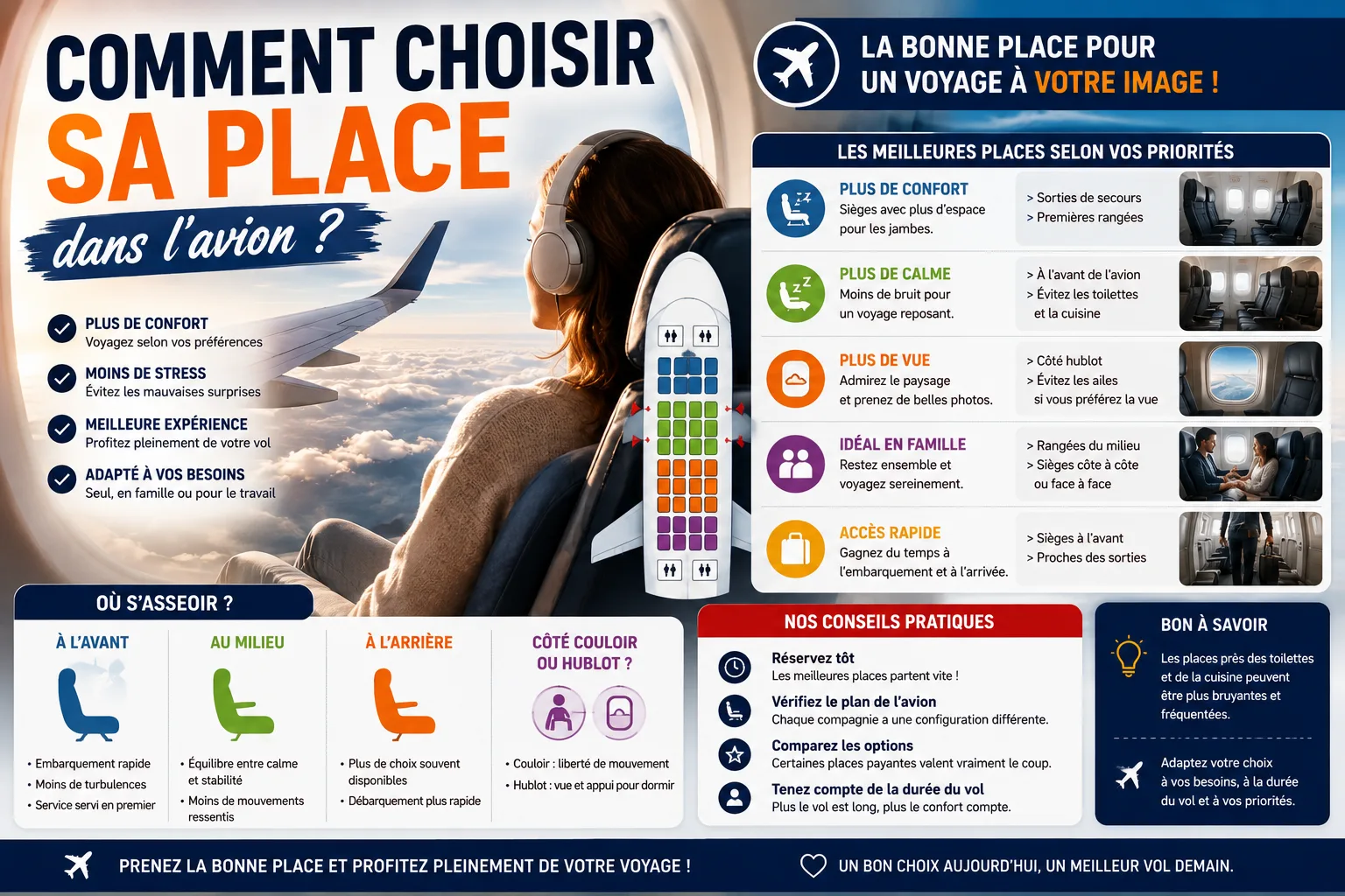 Comment choisir sa place dans l’avion ?