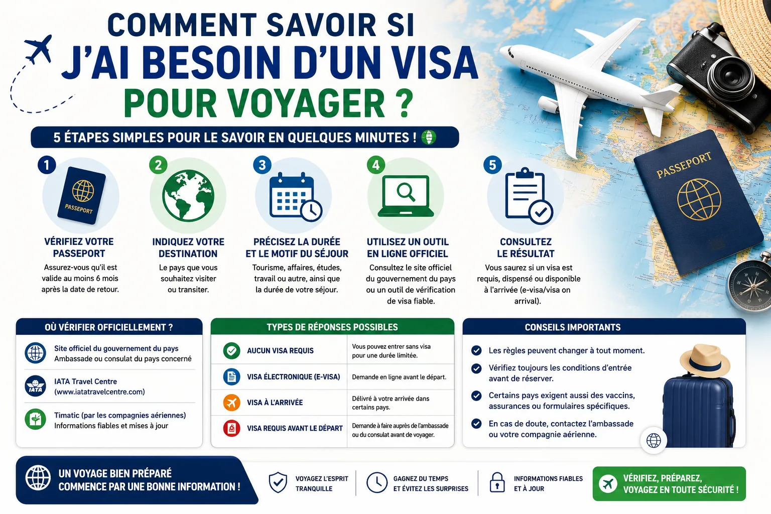 Comment savoir si j’ai besoin d’un visa pour voyager ?