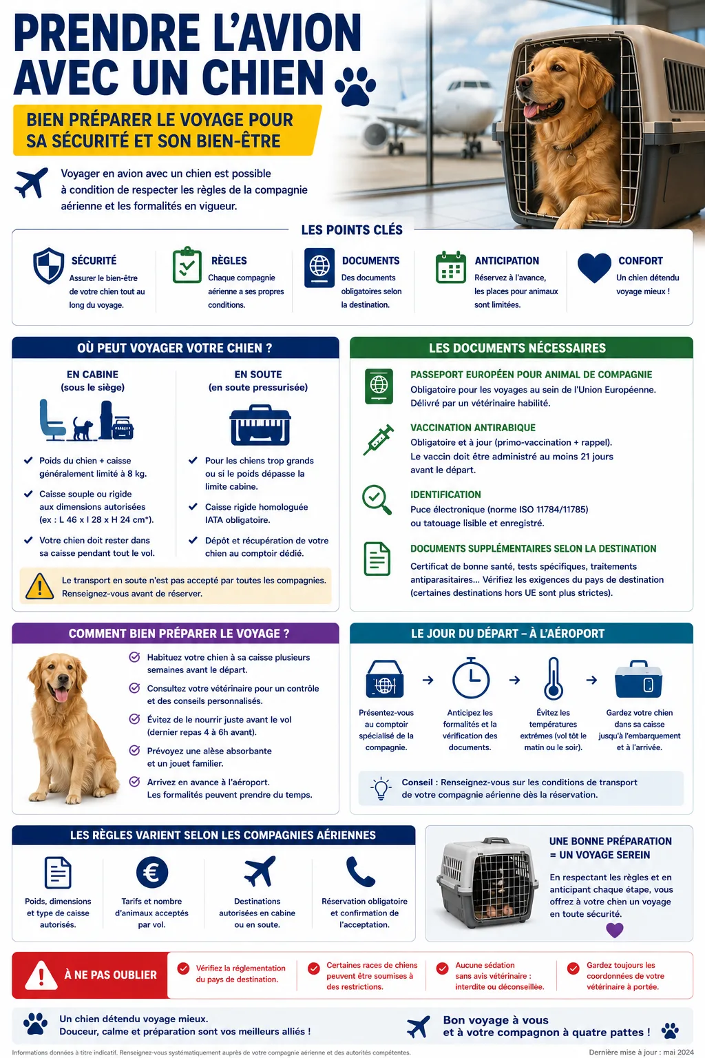 Prendre l’avion avec un chien