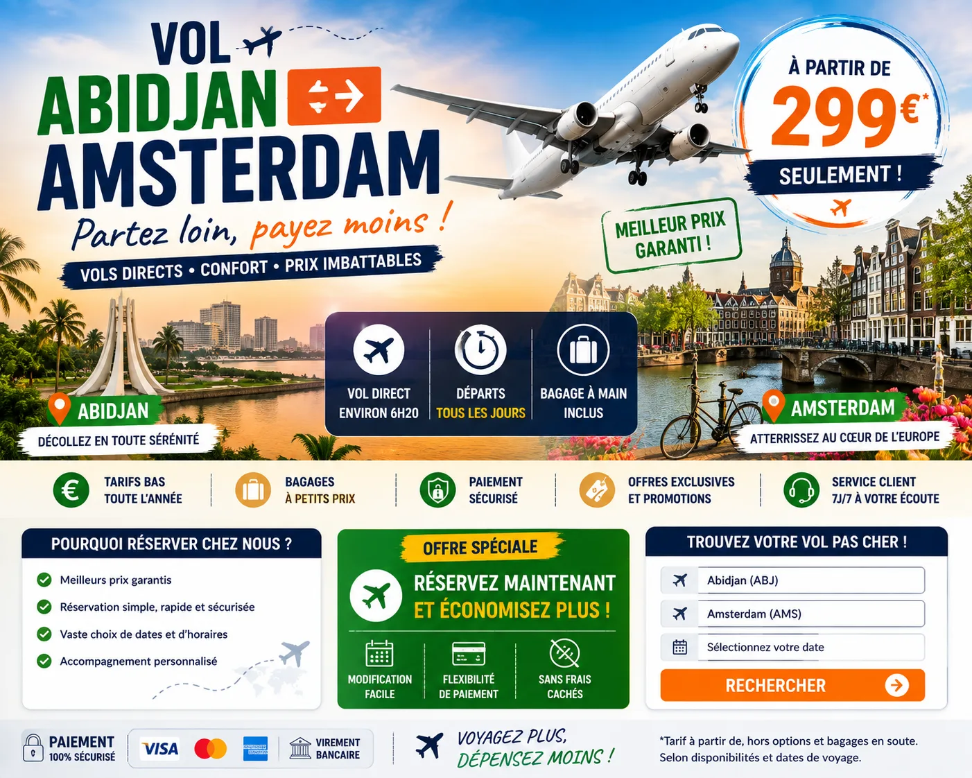 Vol Abidjan Amsterdam