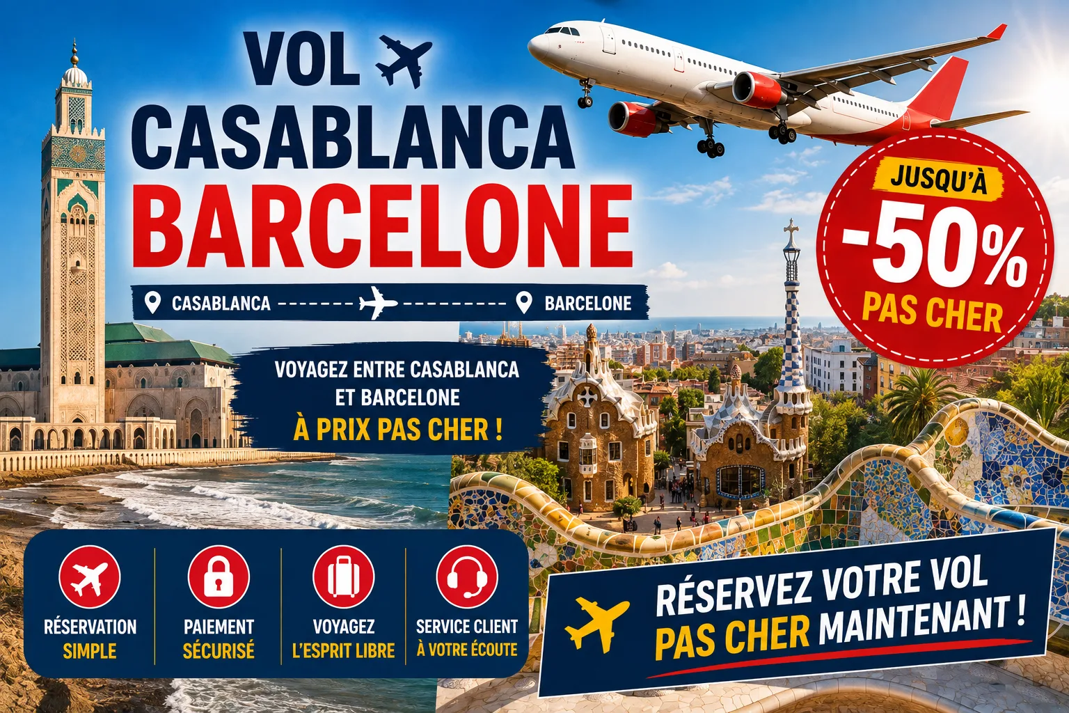 Vol Casablanca Barcelone