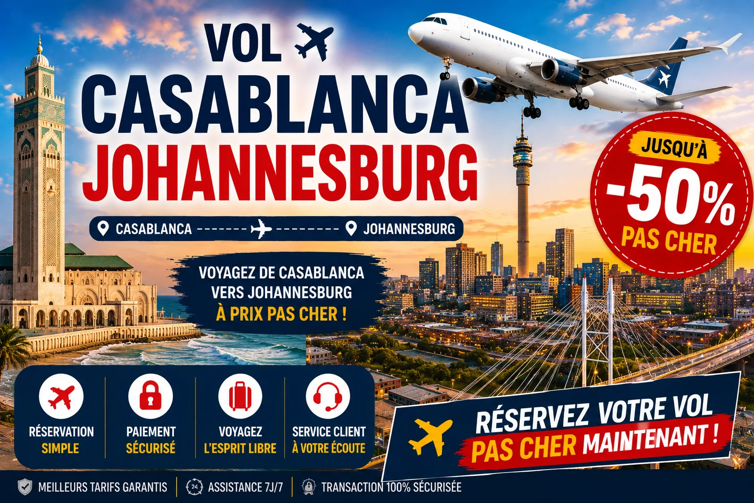 Vol Casablanca Johannesburg