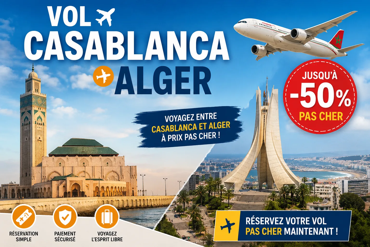 Vol Casablanca Alger
