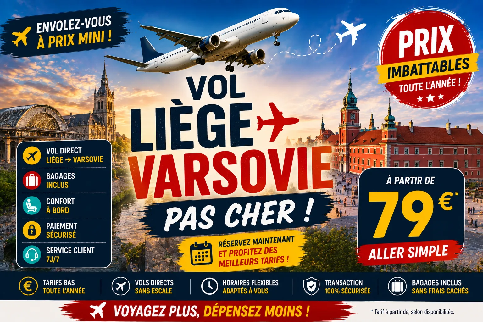 Vol Liège Varsovie