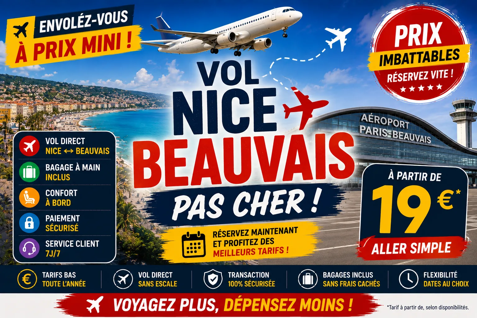 Nice Beauvais avion