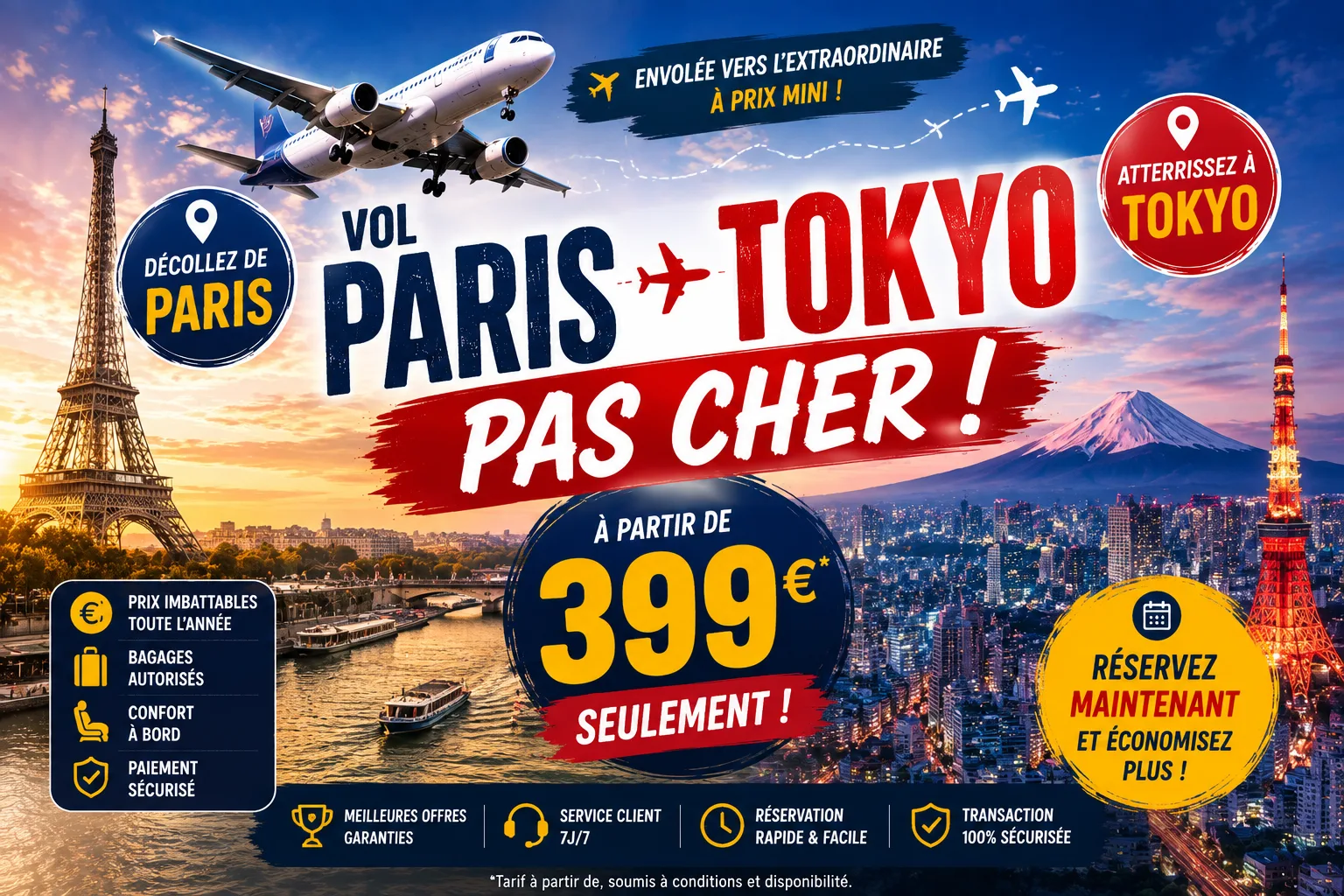 Vol Paris Tokyo