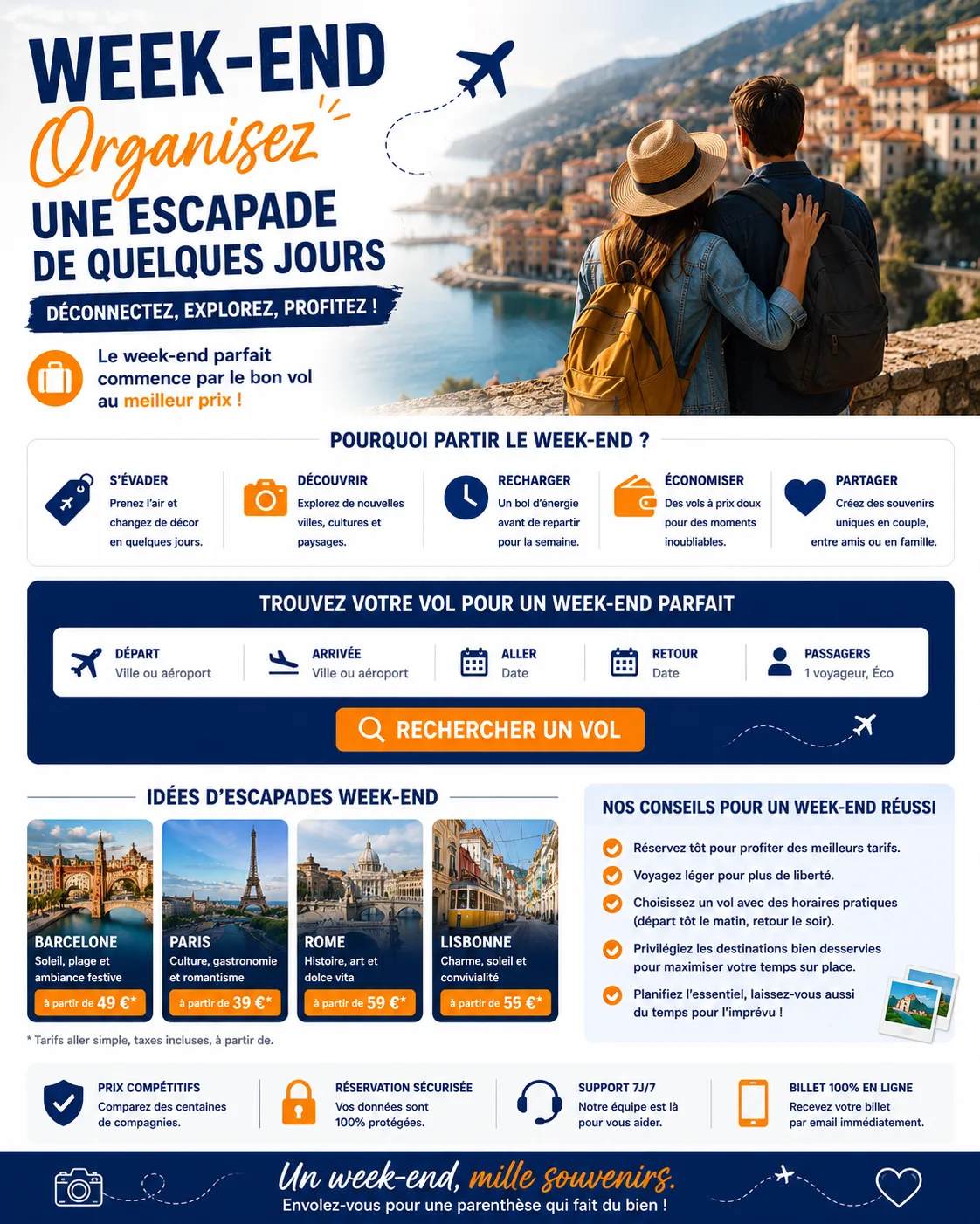 Week-end : organisez une escapade de quelques jours
